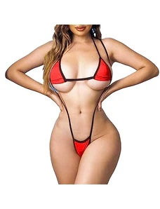 Tiaobug Costume Da Bagno Intero Estivo Donna Sexy Micro Bikini Hot