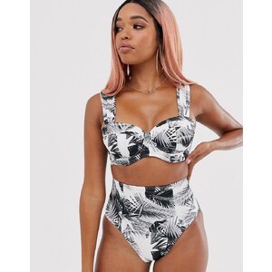 Esclusiva Asos Design Coppe Grandi Top Bikini Taglio Lungo Con