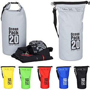 Relaxdays Zaino Impermeabile Ocean Pack 20L Borsa Ultraleggera Sacca