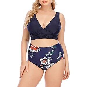 Sisay Costume Da Bagno Donna Due Pezzi Taglie Forti Bikini Stampa