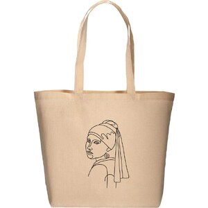 Publiexpress Shopper In Cotone Organico Con Manici Lunghi E Soffietto