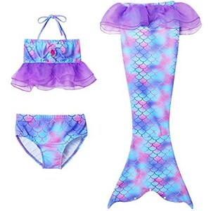 Freebily Sirena Costume Da Bagno Bambina Coda Da Sirena Pezzi Bikini