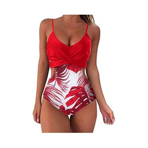 Sammoson Costumi Da Bagno Intero Donna Curvy Push Up Vita Alta Bikini