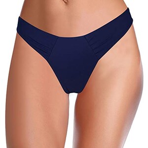 Shekini Slip Bikini Donna A Forma Di U Pantaloni Da Nuoto Plissettato