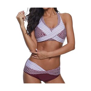 VJGOAL Donna Nuovo Punto Polka Costumi Da Bagno Donna Due Pezzi Vita