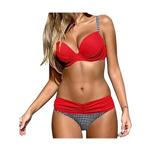 Kboplemq Bikini Da Donna Con Seni Grandi Costume Da Bagno Push Up