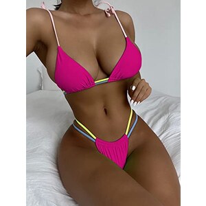 DAIA Tinta Unita Sexy Micro Mini Bikini Set Costumi Da Bagno Da Donna