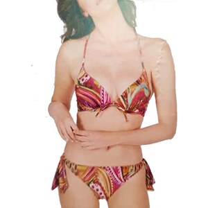 PORTROSE BIKINI DONNA PUSH UP CON FERRETTO SLIP LACCETTI TG 46 COLOR