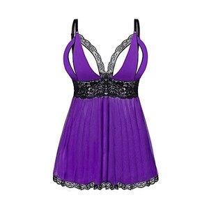 EVELIFE Lingerie Donna Sexy Pizzo Floreale Taglie Forti Babydoll E G