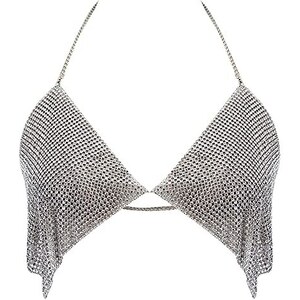 Megauk Bikini Da Donna Con Allacciatura Al Collo Con Strass Reggiseno