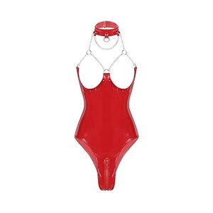 Freebily Wetlook Completino Intimo Donna Sexy Hot Aperto Un Pezzo Mini