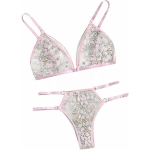 Shiningupup C String Donna Sexy Set Di Lingerie Con Ferretto Con Ricamo