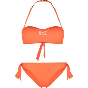 Ea Emporio Armani Bikini Con Scollo All Americana Arancione Stileo It