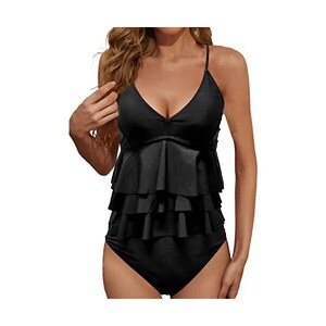 Jfan Tankini Donna Mare Costume Da Bagno Pezzi Scollo A V Bikini