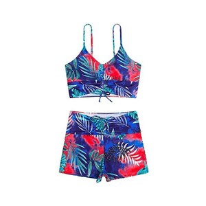 GilRu Set bikini da donna alla moda con stampa retrò casual 2 pezzi