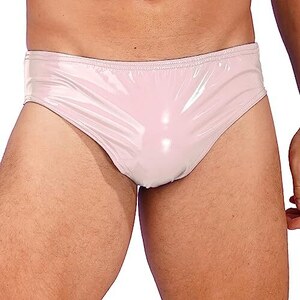 Msemis Uomo Tanga Sexy Thong Slip Intimo Lucido Boxershorts Pelle