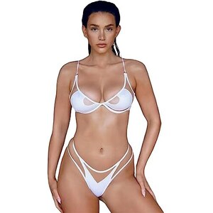 Nograx Bikini Donna Mesh Patchwork Set Bikini Set Femminile Snow Out