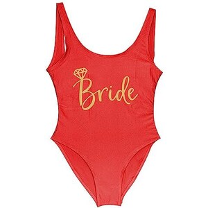 Gyios Bikini Triangolo Donna Sposa Bride Bride Gold Letter Print One