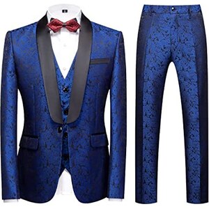 KUDORO Abiti da uomo 3 pezzi Vestibilità regolare Skinny Paisley