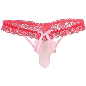 CHICTRY Sissy Lingerie Uomo Crossdresser Perizoma Pizzo Floreale Tanga