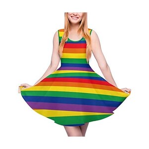 Songting Lgbt Rainbow The Gay Abito Senza Maniche Da Donna Con Scollo