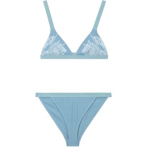 Burberry Set Bikini Con Stampa Blu Stileo It