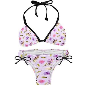 Suojapuku Bikini Da Donna Costume Da Bagno A Due Pezzi Fiori Di Campo