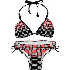 Suojapuku Bikini Da Donna Costume Da Bagno A Due Pezzi Motivo A Strisce