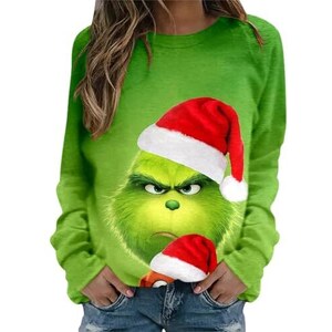 Lseeka Grinch Maglione Natalizio Da Donna Per Adolescenti Casual