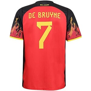 Kingdo Maglia Da Calcio Belgio De Bruyne Home Bambini E