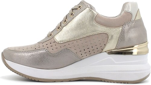 Filippo Forte Sneakers Zeppa Traforate Cerniera Laterale Con Lacci E