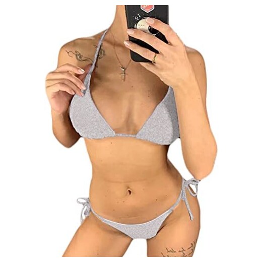 Orandesigne Costume Da Bagno Donna Micro Bikini String Brasiliana Mini