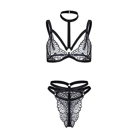 Chejarity Donna Lingerie Sexy Body Erotico In Pizzo Completi