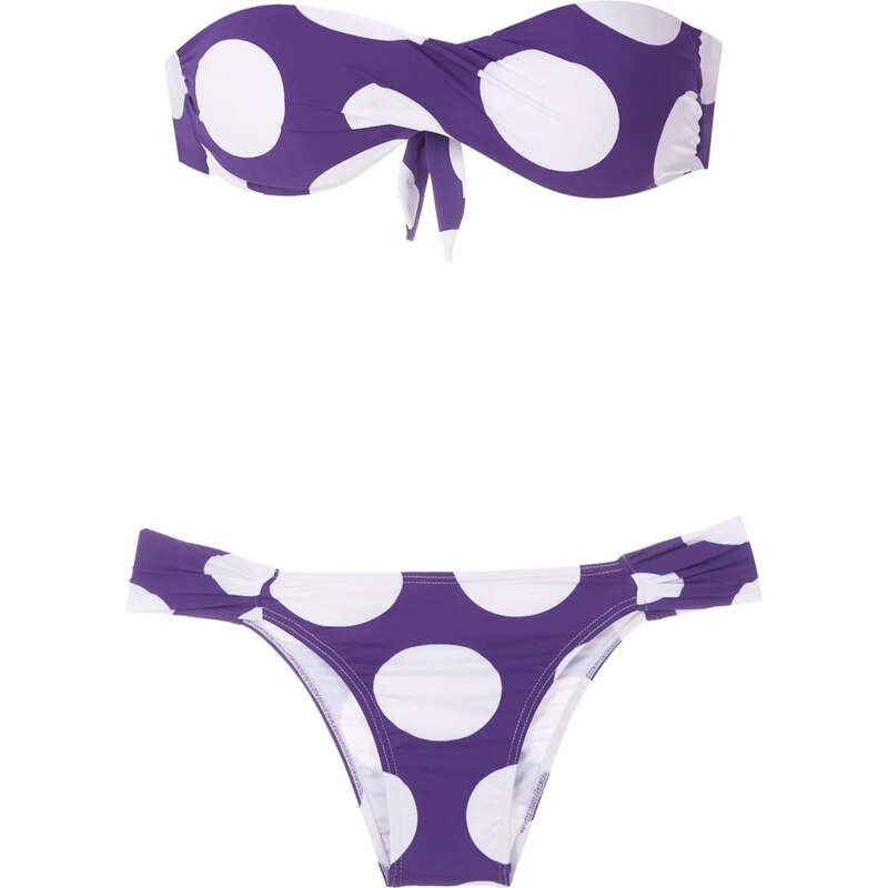 Brigitte Set Bikini Manu Mel Con Stampa Viola Donna Stileo It