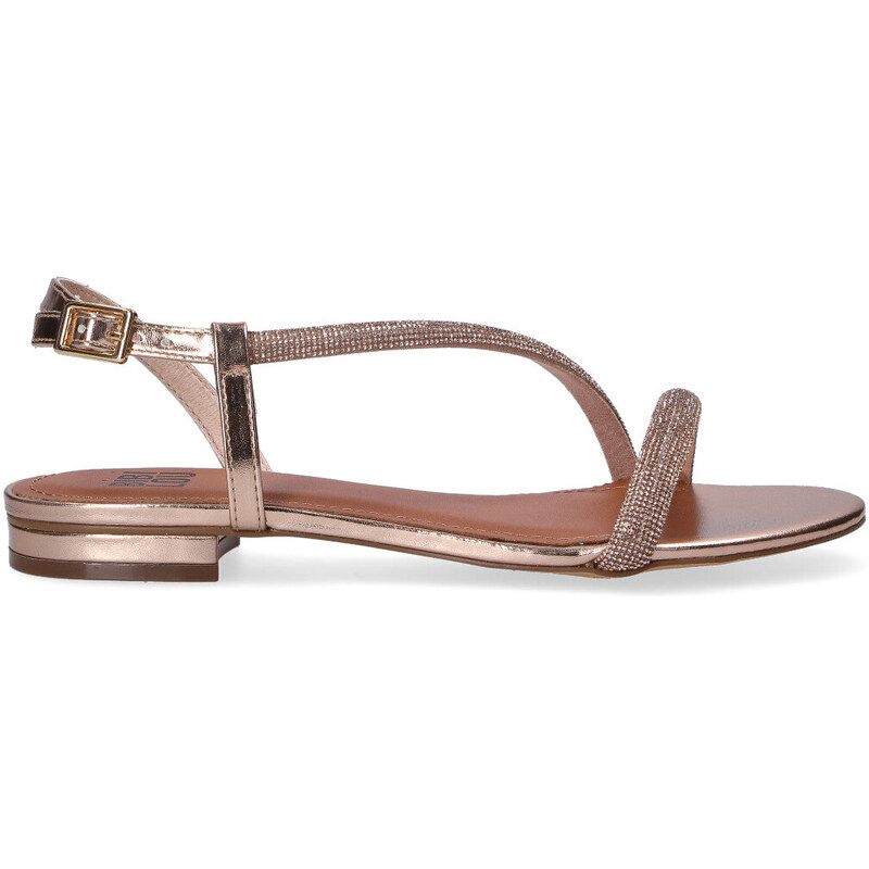 Bibi Lou Sandalo In Pelle E Strass Rosegold Stileo It