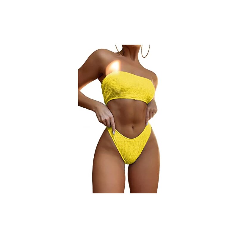 Mrlion Bikini A Vita Alta A Fascia Costume Da Bagno Donna Sexy