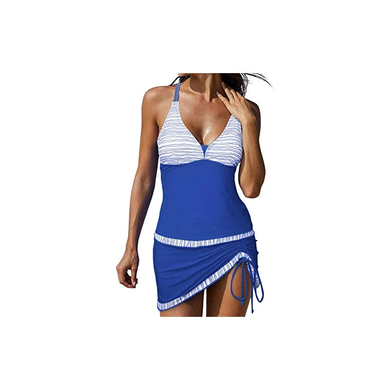 Kobilee Tankini Donna Mare Curvy Due Pezzi Vita Alta Costume Piscina