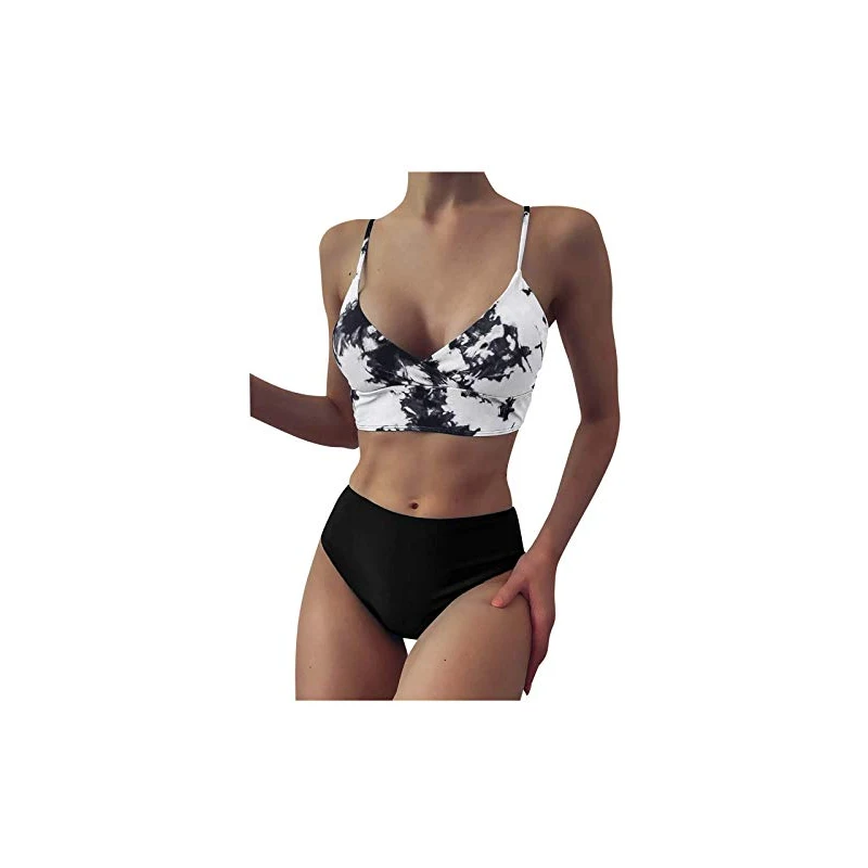 Cubinest Bikini A Vita Alta Da Donna Taglie Grandi Nero Set Bikini