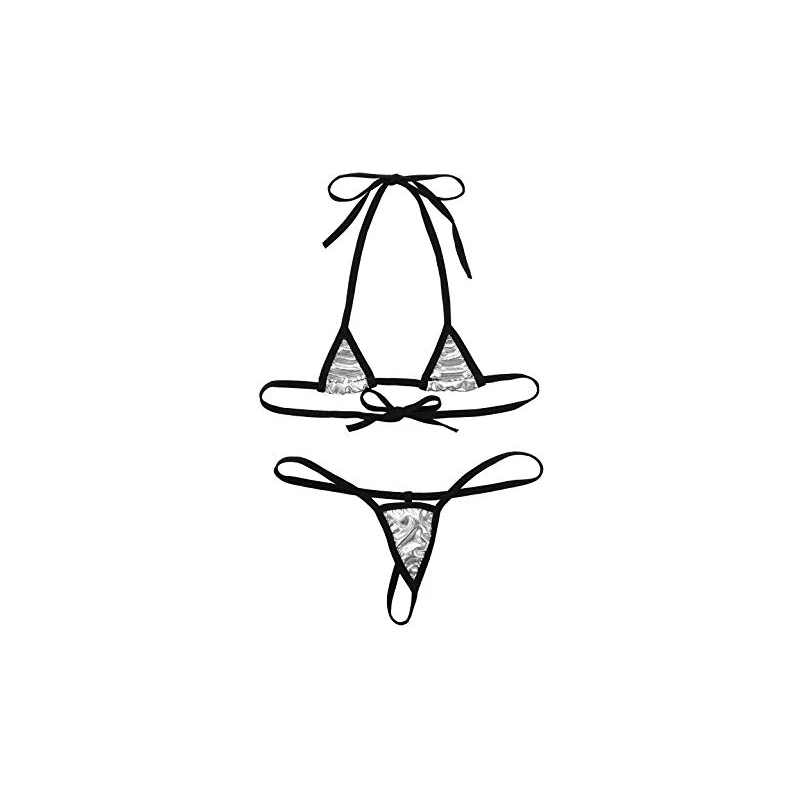 Freebily Wetlook Bikini Donna Brasiliana Sexy Reggiseno Triangolo