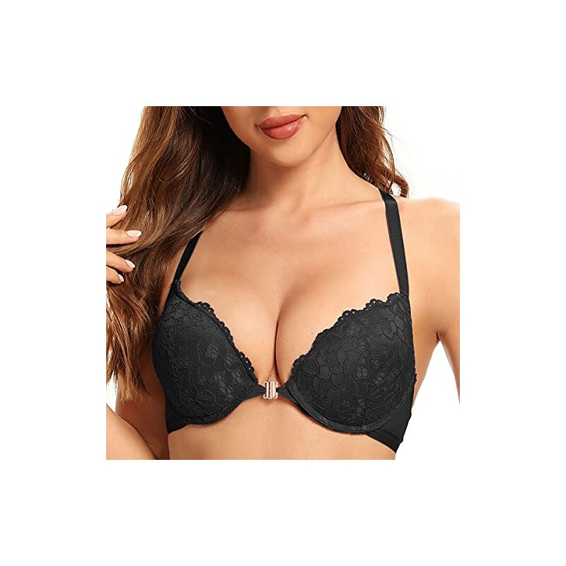 SHEKINI Reggiseni Basic Da Donna Apertura Frontale Push Up Con Ferretto