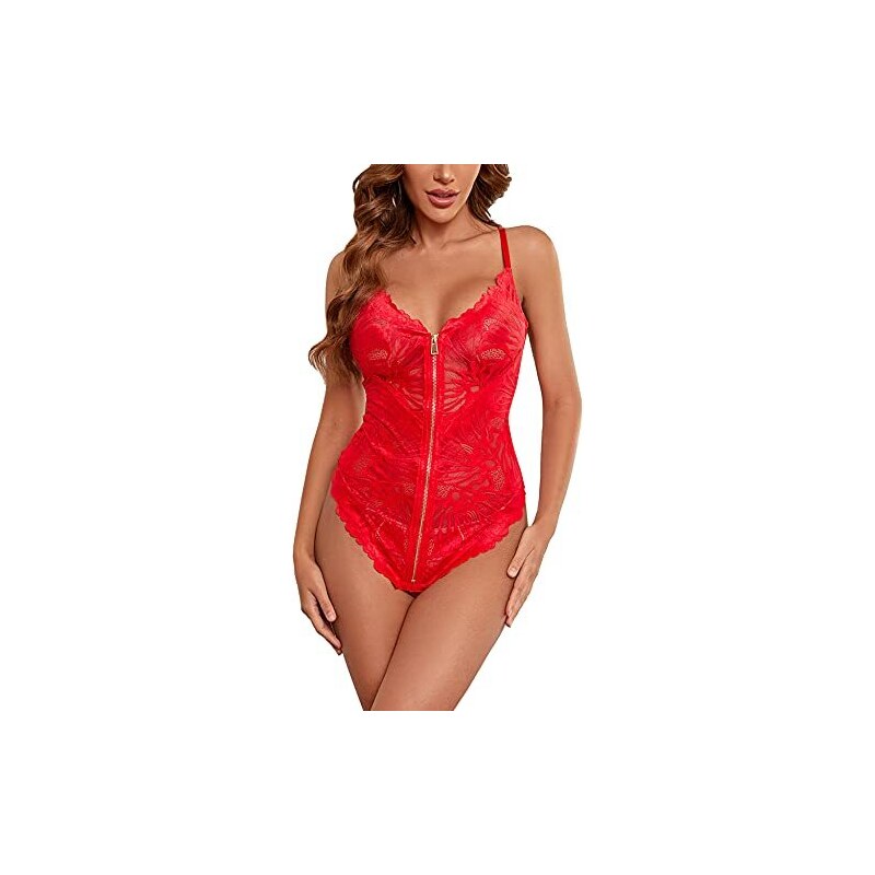 Evelife Body Donna Sexy Lingerie Pizzo Biancheria Intimo Trasparente