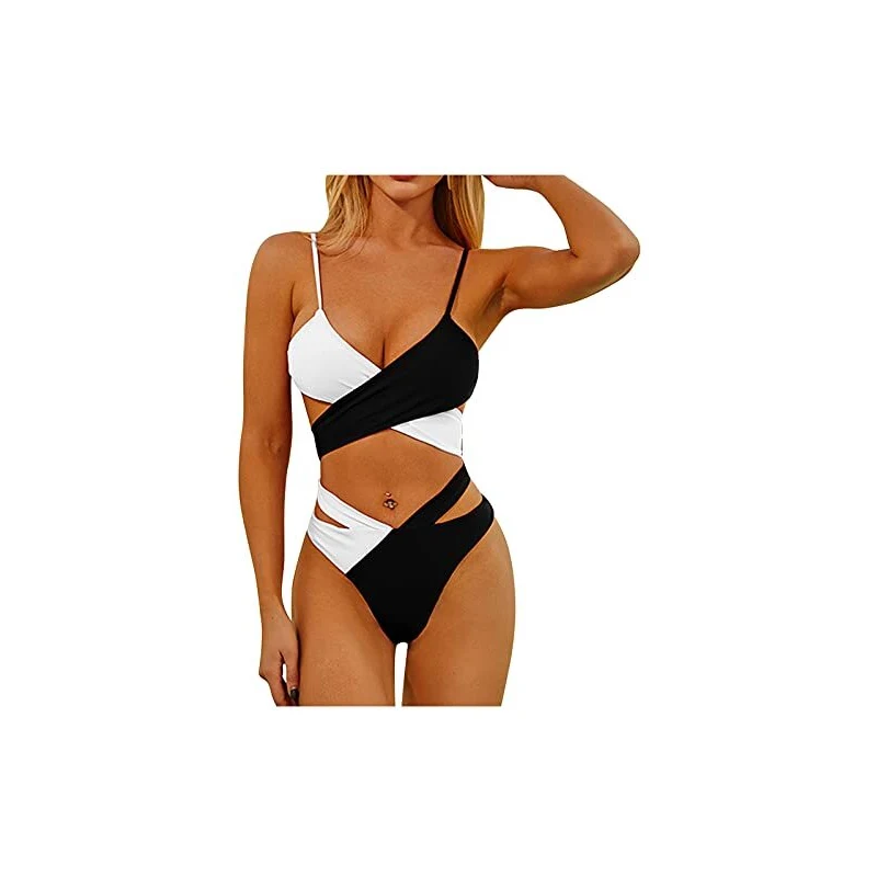 Lcpddajlspig Bikini Donna Mare Taglie Forti Vita Alta Push Up Costume