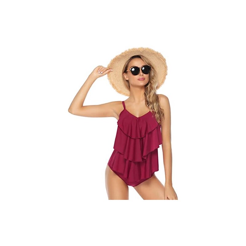 Wayleb Tankini Donna Mare Costume Da Bagno Donna Costumi Piscina Donna