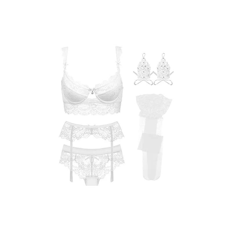 Sexy Code 1701 Donna Ferretto Flessioni Imbottito Lingerie Braccia Set