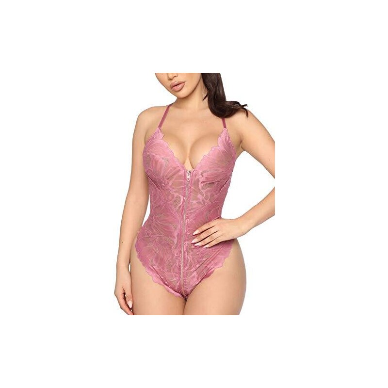 Evelife Body Donna Sexy Lingerie Pizzo Biancheria Intimo Trasparente