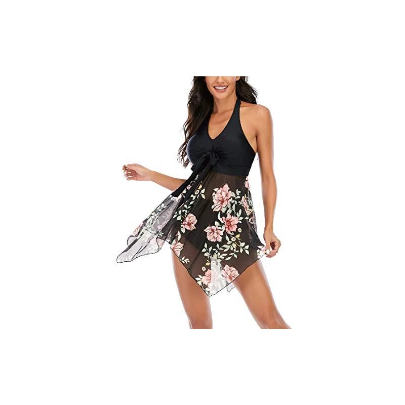 Aidotop Costume Da Bagno Tankini Gonna Bikini Set Beachwear Push Up