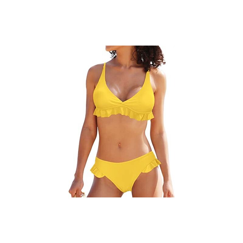 Shekini Bikini Da Donna A Triangolo Brazilian Push Up Con Scollo A V