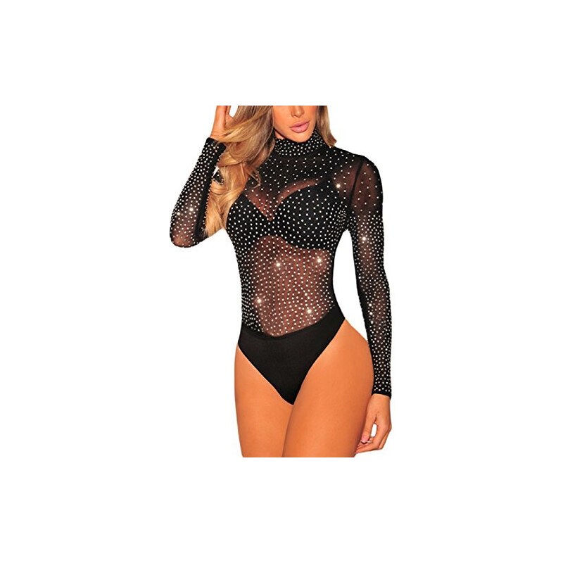 Sebowel Body Donna Sexy Elegante Mesh Trasparente Lingerie Bodysuit