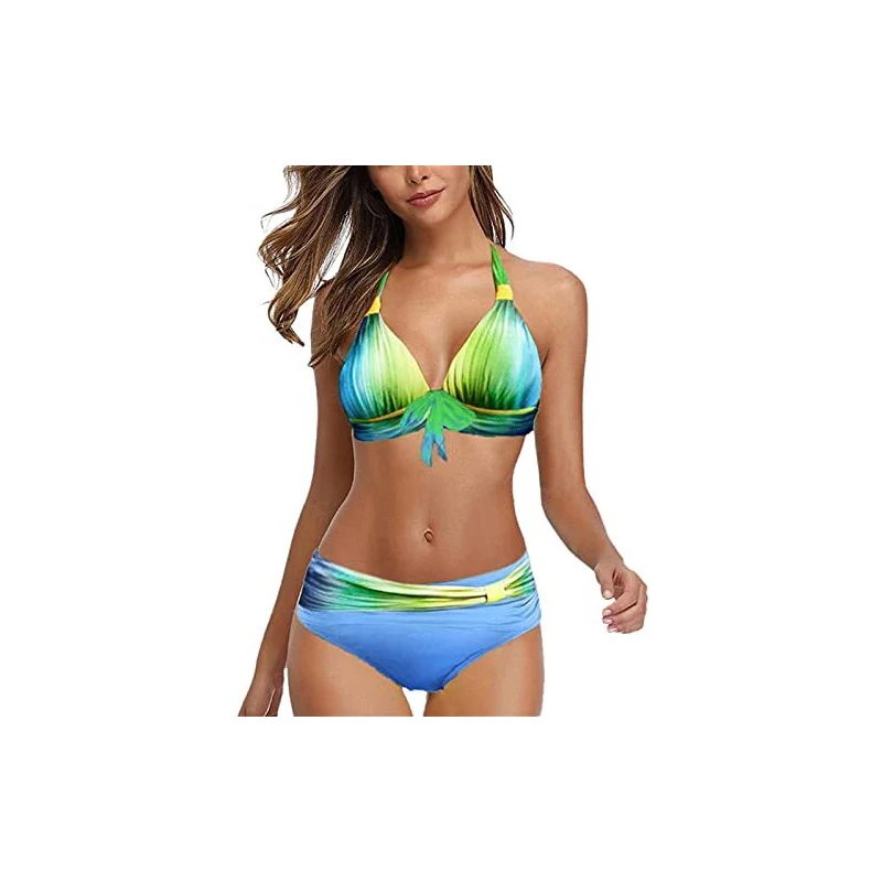 Ghemdilmn Bikini Taglie Forti Donna Reggiseno Imbottito Push Up