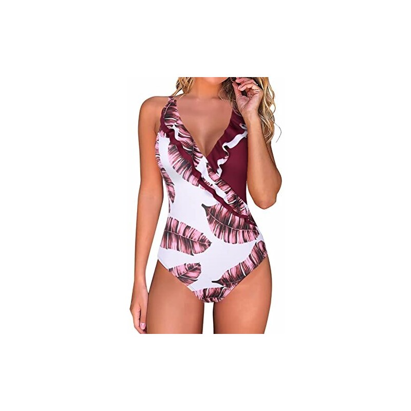 RITOSTA Costume Da Bagno Donna Costumi Interi Monokini Bikini Scollo A